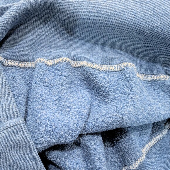 CHAMPION Vintage Sweatshirt L Reverse Weave USA Cotton Crewneck Dusty Blue 90's - Picture 6 of 9